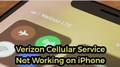 Verizon Cellular Service Not Working on iPhone 14 Pro Max in iOS 16