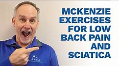 Mckenzie exercises for sciatica and low back pain #mckenzieexercises#lowbackexercises#sciatica