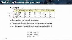 Similarity and Dissimilarity between attributes