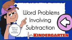 Word Problems Involving Subtraction |Kinder Math