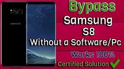 Bypass Samsung s8 google account without pc/software. The best video that works 1000%