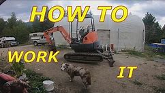 How to operate a Hitachi 35u mini Excavator and some maintenance.