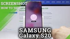 How to Take Screenshot in SAMSUNG Galaxy S20
