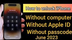 How to unlock iPhone 4/5/6/7/8/X/XR/11/12/13/14 Pro Max passcode | unlock iPhone password lock 🔒