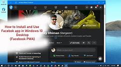 How to Install and Use Facebook App in Windows 10 (Facebook PWA Edge)