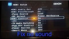 How to Fix Denon Home Theater No Sound Issue