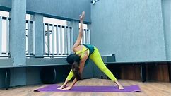 Yoga Asanas Series - Trikonasana pose for hips & back stretching