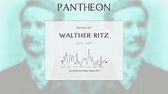 Walther Ritz Biography - Swiss theoretical physicist
