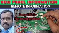 Sony Tv par panel change, no sound problem repair, sony Tv remote number information.