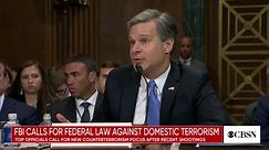 FBI calls for law against domestic terrorism