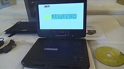 HDJUNTUNKOR PORTABLE DVD PLAYER UNBOXING CUSTOMER REVIEW AND HOW TO USE DEMONSTRATION