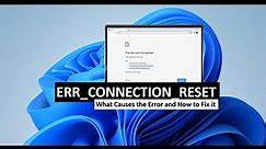 Fix ERR_CONNECTION_RESET on Chrome | Chrome Not Working | Internet Not Working on chrome 2024