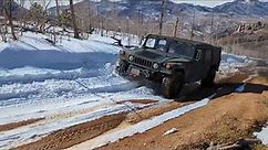HMMWV / M1123 / Humvee / Hummer 4x4 climbing - Ice and Snow Trail in Colorado. Diesel off road 2023