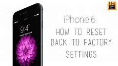 iPhone 6 - How to Reset Back to Factory Settings​​​ | H2TechVideos​​​