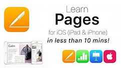 Complete Pages for iOS Tutorial - Full quick class/guide + EXTRAS! iPad & iPhone