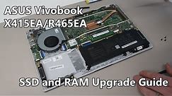 ASUS Vivobook X415EA/R465EA SSD and RAM Upgrade Guide