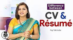 Difference Between CV and RESUME Explained / CV vs Resume —Interview Skills