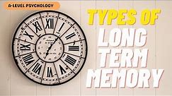 Types of Long Term Memory | AQA Psychology | A-level