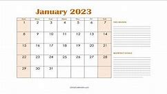 Printable Calendar 2023 with Holidays| 2023 Calendar