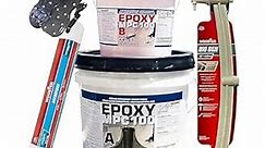 MPC-100 3-Gallon Floor-and-Countertop Epoxy-Resin Kit, Includes 20-Inch Squeegee Trowel, 18-Inch Roller, 18-Inch Roller Frame, and Spiked Shoes
