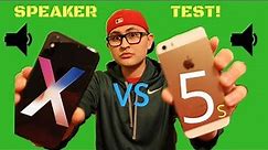 iPhone X vs iPhone 5s Speaker Test/Comparison!