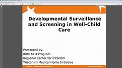 Developmental Screening Training Presentation