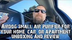 Airdog V5 car air purifier unboxing and review with washable filter element.