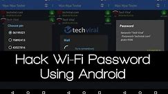 How To Hack WiFi Password Using Android Phone