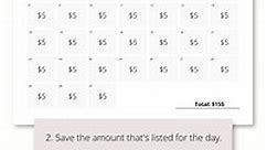 365 Day Saving Money Challenge Chart Printable PDF