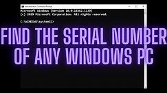 How To Find Laptop or PC Serial Number on Windows 10