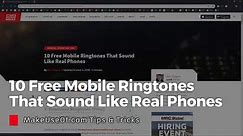 10 Free Mobile Ringtones That Sound Like Real Phones
