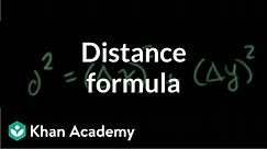 Distance formula | Analytic geometry | Geometry | Khan Academy