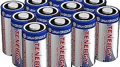 Tenergy 3V CR123A Lithium Battery, High Performance 1500mAh CR123A Cell Batteries PTC Protected for Cameras, Flashlight Replacement CR123A Batteries, 12 Pack (Non-Rechargeable)