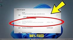 Fix Can't Change Display Resolution in Windows 11 | How To Solve windows 11 cant change resolution ✅