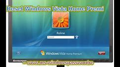 Windows Vista Home Premium Forgot Admin Password - How to Reset