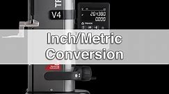 V Height Gage: Inch-Metric Conversion function