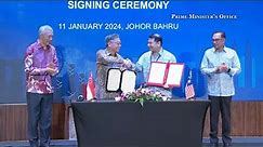 PM Lee Hsien Loong at the Signing Ceremony of the Johor-Singapore Special Economic Zone MOU