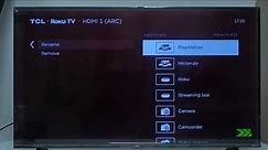 How to Rename TV Inputs in TCL Roku TV
