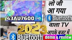 Latest SAMSUNG 43 inch Ultra HD 4K LED Smart Tizen TV UA43AU7600 2023|| Full demo and review video