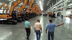 A sany excavator factory tour of sany america- construction management.