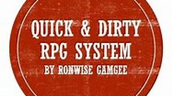 Quick & Dirty Character Profiles and More! - Ronwise Gamgee | DriveThruRPG