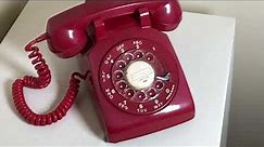 Vintage Red Rotary Dial Phone Northern Telecom - DEMO