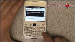 How to enter unlock code on BlackBerry Curve 8520 From Rogers - www.Mobileincanada.com