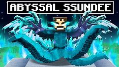 Transforming into Abyssal SSundee in Minecraft