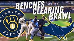 Rays and Brewers Benches Clear AGAIN?! | Full Brawl