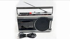 Emerson AM/FM Radio Stereo Cassette Player Recorder Review, How it works - vintage working boombox