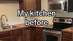 Ready for a paint only kitchen makeover? And don't want to sand or seal? We got you covered! You need #allinonepaint! Take golden oak cabinets to a new color without sanding! Save 50% today on any cabinet or countertop bundle using coupon code KITCHEN50. #allinonepaint #heirloomtraditionspaint #cabinetpainting #kitchenmakeover #womenwhodiy no sanding required paint, cabinet painting, diyer, all in one paint , kitchen cabinet painting , white cabinets , #kitcheninspo