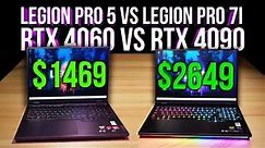 Legion Pro 7i (4090) vs Legion Pro 5 (4060) - Detailed Unboxing Review Side by Side!