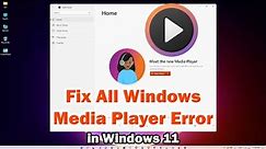 How to Fix All Windows Media Player Issue or Error in Windows 11 PC or Laptop