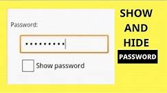 How to Hide and Show Password in HTML and CSS | Toggle Password Visibility with Checkbox, JavaScript